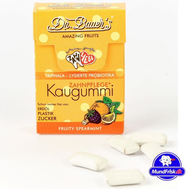 Naturlig Tandpleje Tyggegummi Dr. Bauer's Amazing Fruits Xylitol