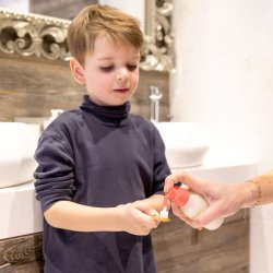 Naturlig barntandkrm Pulver Pimpant Jordgubbspfyllning 8 gr.