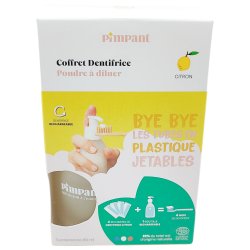 Naturlig tandkrm Pimpant LEMON Pumpflaska + 4 pfyllningar