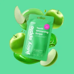 POP Juicy Apple Teeth Whitening Strips med PAP &amp; Hydroxyapatit  7 behandlinger