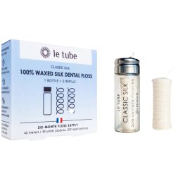 Tanntrd kologisk Grown Le Tube Classic Silk 2 x 20 mtr. + Glassdispenser