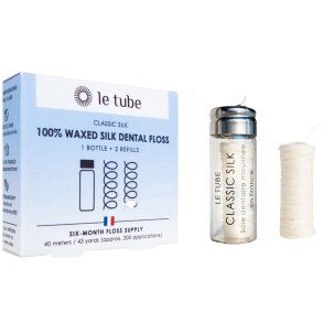 Tanntrd kologisk Grown Le Tube Classic Silk 2 x 20 mtr. + Glassdispenser