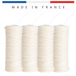 Tandtrd i ekologiskt silke LE TUBE Classic 4 x 20 m + glasdispenser