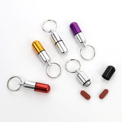 Pillertube Nyckelring Mini Pillbox