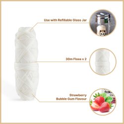 Bredygtig Tandtrd AllBambu Strawberry Refill 2 x 30 mtr.