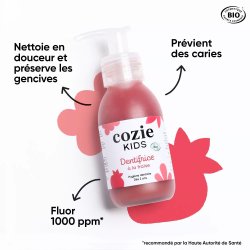 Naturlig barntandkrm Cozie Kids Strawberry 90 ml.
