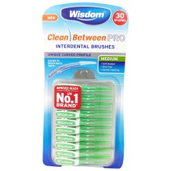 Wisdom Clean Between Pro MEDIUM Soft Rubber Toothpicks Space Brush