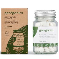 Naturlige munnvannstabletter Georganics Tea Tree 180 stk.