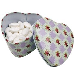 Pilleske Hjerteformet Metal Pilleboks