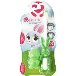 Barntandborste Setablu Rabbit 3 r/+