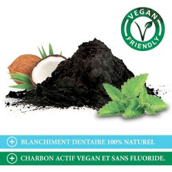 Tandkrm Charcoal Powder Glamza Carbon Mint 15 gr.