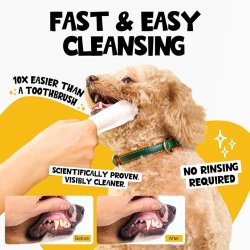 Roofus Dental Finger Wipes med Peanut Butter – tandreng�rande fingerservetter f�r hundar (60 st.)