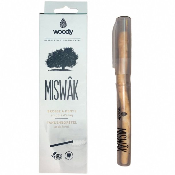 Woody Miswak tandborstpinne + behllare