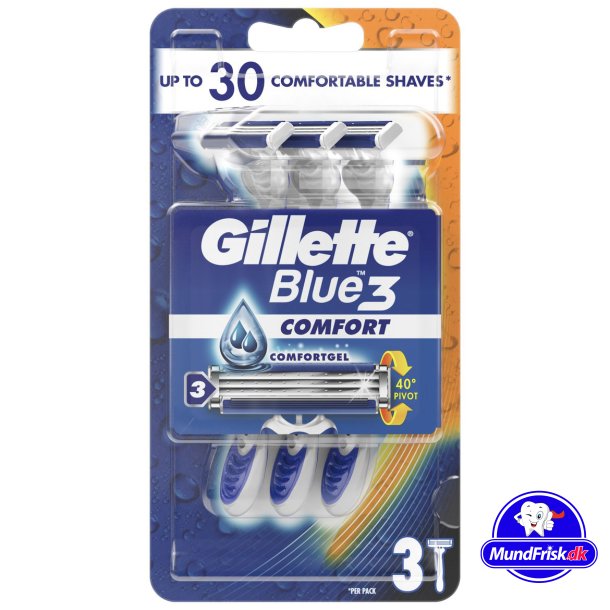 Gillette Blue 3 Comfort Barberskraber 3-pk.