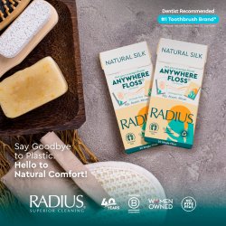 Floss Naturlig Biologiskt nedbrytbar RADIUS Natural 20 st.