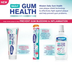 Klorhexidin Mundskyl WISDOM Daily Gum Health 500 ml.