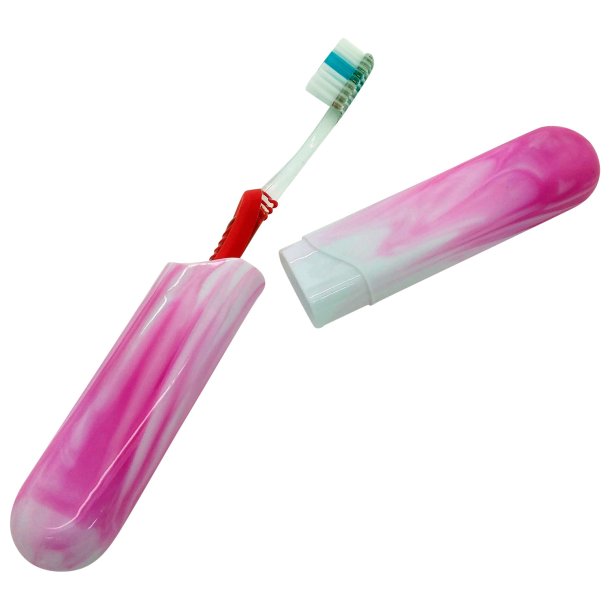 Elina Tandb�rste-etui - Hylster med marmor-look PINK