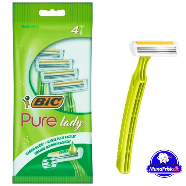 BIC Pure Lady Engangsskrabere Green Aloe Vera 4 stk.