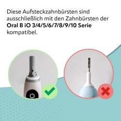 Brstehoveder til Oral-B iO eltandbrster WUNDER Kompatible 8 stk. WHITE
