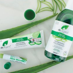 kologisk Mundskyl Dr. Organic Aloe Vera 500 ml.