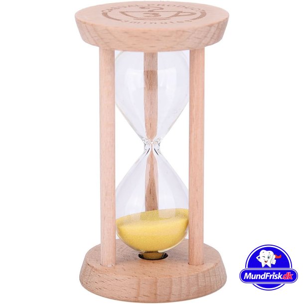 Timeglas 3 Minutter Tr Hndlavet GUL