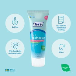 TePe Tannkrem 2 x 75 ml. Daglig forebygging av hulrom
