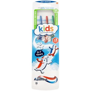 Aquafresh Brnetandbrster 3 stk. Kids 0-7 r