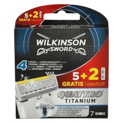 Wilkinson Sword Quattro Titanium Core Motion Barberblade 7 stk.
