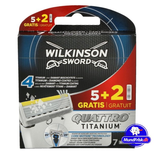 Wilkinson Sword Quattro Titanium Core Motion Rasierklingen 7 Stk.