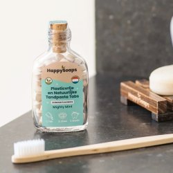 Tandpasta Tabletter HappySoaps Mighty Mint Xylitol Fluorfri 62 stk.