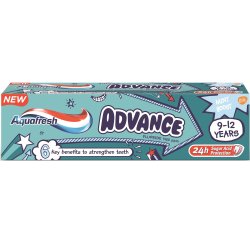 Aquafresh Brnetandpasta Junior Advance 9-12 r 75 ml.