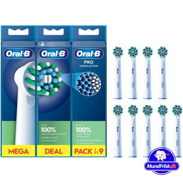 Oral-B PRO Brstehoder CrossAction 9 pcs.