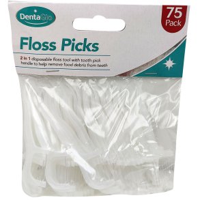 Tandtrdsbjler 75 stk. DentaGlo Dental Floss Toothpicks