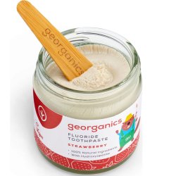 Naturlig barntandkrm GEORGANICS Strawberry Fluoride 60 ml