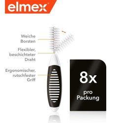 Elmex Mellemrumsbrster 8 stk. 1.5 mm ISO 8 SORT