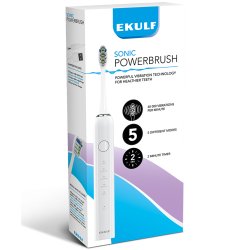Ekulf PowerBrush SONIC eltandborste White