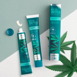 Naturlig Hydroxyapatite tandkrm ECODENTA Sensitive CBD &amp; Probiotika 100 ml