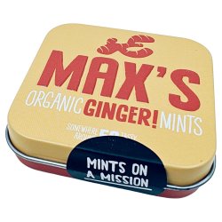 Ekologiska mynttabletter MAX'S Ginger Can 35g