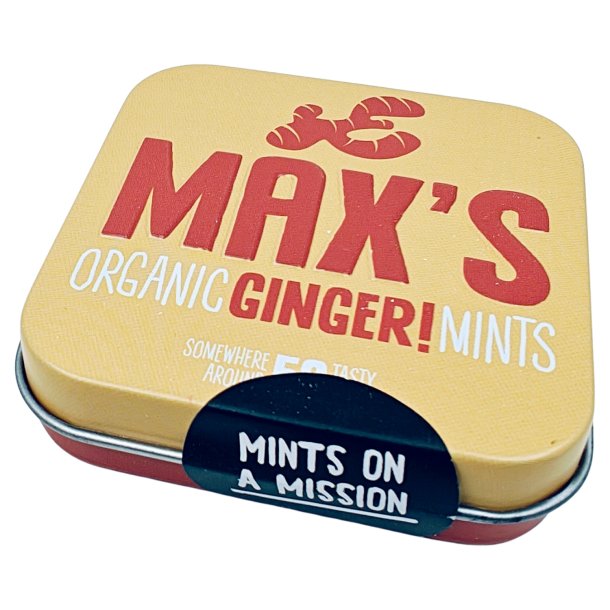 Ekologiska mynttabletter MAX'S Ginger Can 35g