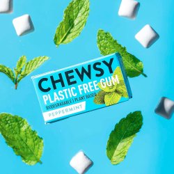 Naturel Sans Plastique Chewing-gum CHEWSY Xylitol Peppermint 15g