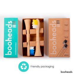 Booheads Bambus Brstehoveder Til Philips Bl+Gul