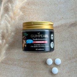 Barntandkrm Tabletter GUMPEARL Strawberry 62 st.