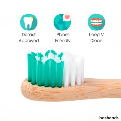 Booheads Bambus Brstehoveder Til Philips Lilla+Grn