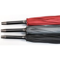 Paraply lyxigt gummihandtag med kromls vindttt