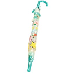 Paraply fr barn Transparent tryckta motiv Frgat handtag