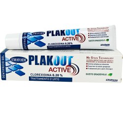 Klorhexedin Tandpasta Gel 0,20 % EMOFORM Plakout Active Shock Treatment 75 ml.
