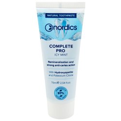 Naturlig Hydroxyapatite Tandkrm NORDICS Complete Pro Icy Mint 75 ml.