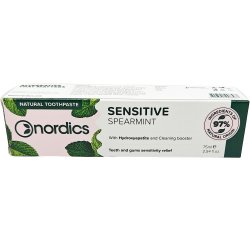 Naturlig Hydroxyapatite tandkrm NORDICS Sensitive Spearmint Remineralizing 75 ml