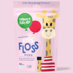 Brekraftig tanntrd for barn 50 pcs. SMARTLIFECO Flosser Unflavored