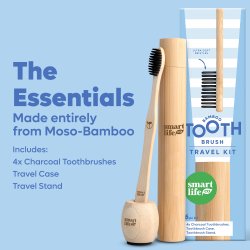 Bambu tandborste + fodral + hllare SMARTLIFECO Travel Kit